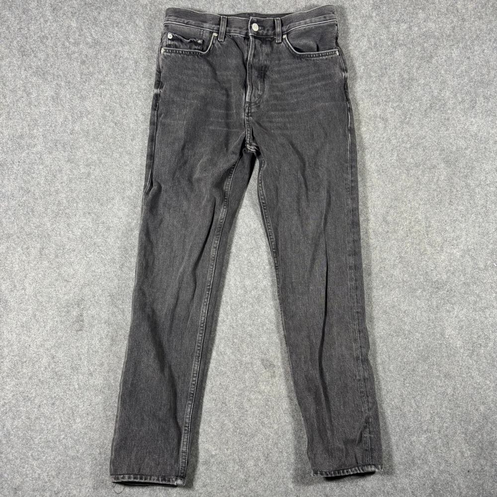 COS Jeans Mens 29x32 (Fits 29x30) Black Straight Leg High Rise Cotton Denim